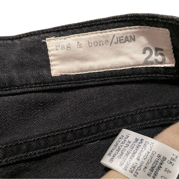 rag & bone Black Distressed Skinny Jeans size 29 (tag says 25) - Picture 4 of 4